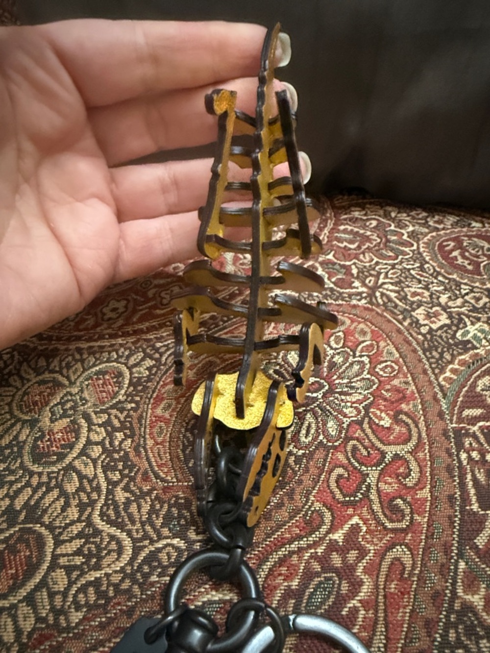 Coach Rexy Keychain Charm in metallic gold - Picture 4 of 7